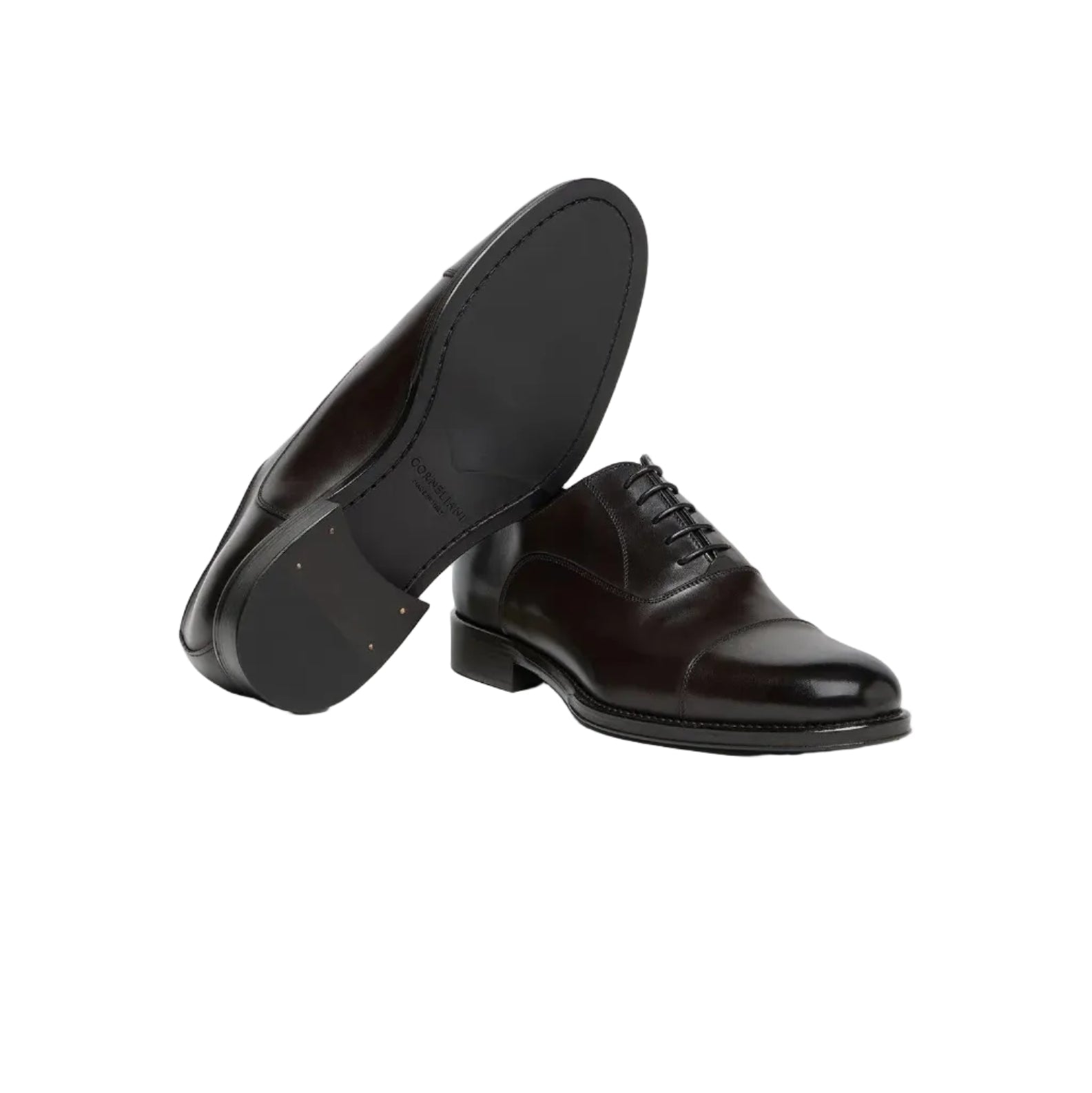 CORNELIANI Leather Oxford Shoe BROWN - Henry Bucks
