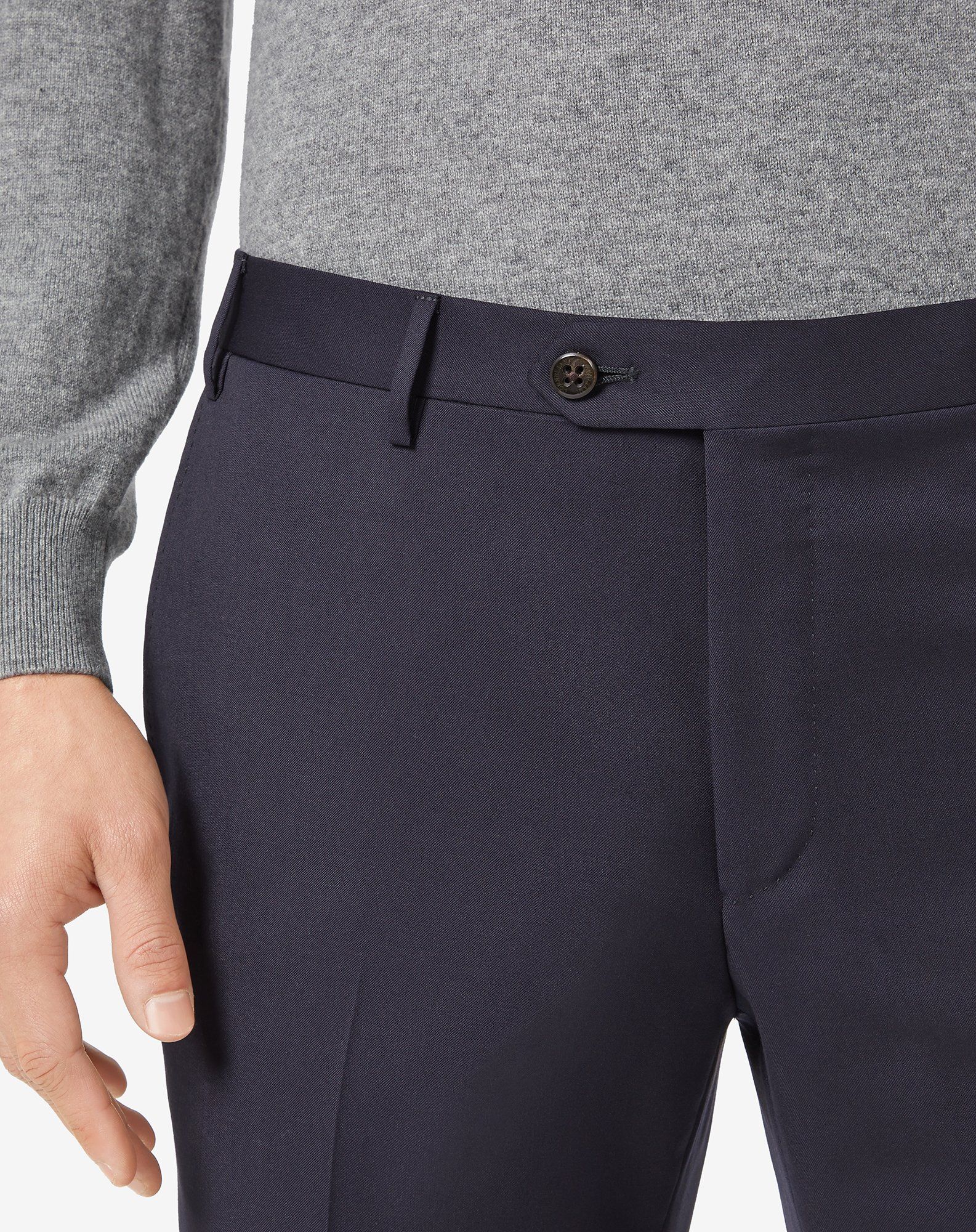 CORNELIANI Regular Fit Trousers NAVY REG - Henry BucksTrouser - Formal34SS230001 - NAVY - R - 50