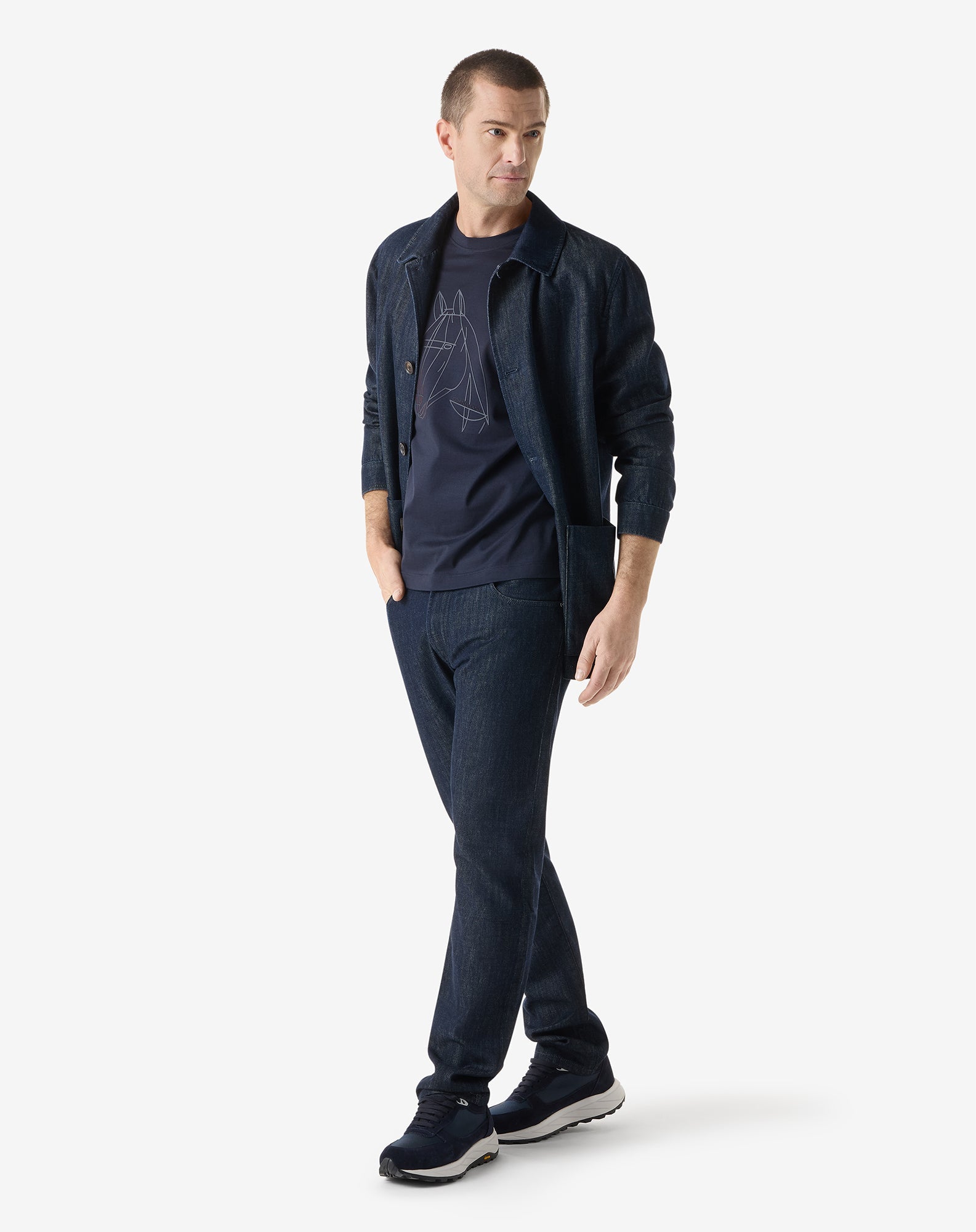 CORNELIANI Stretch Cotton Jeans DARK DENIM - Henry Bucks