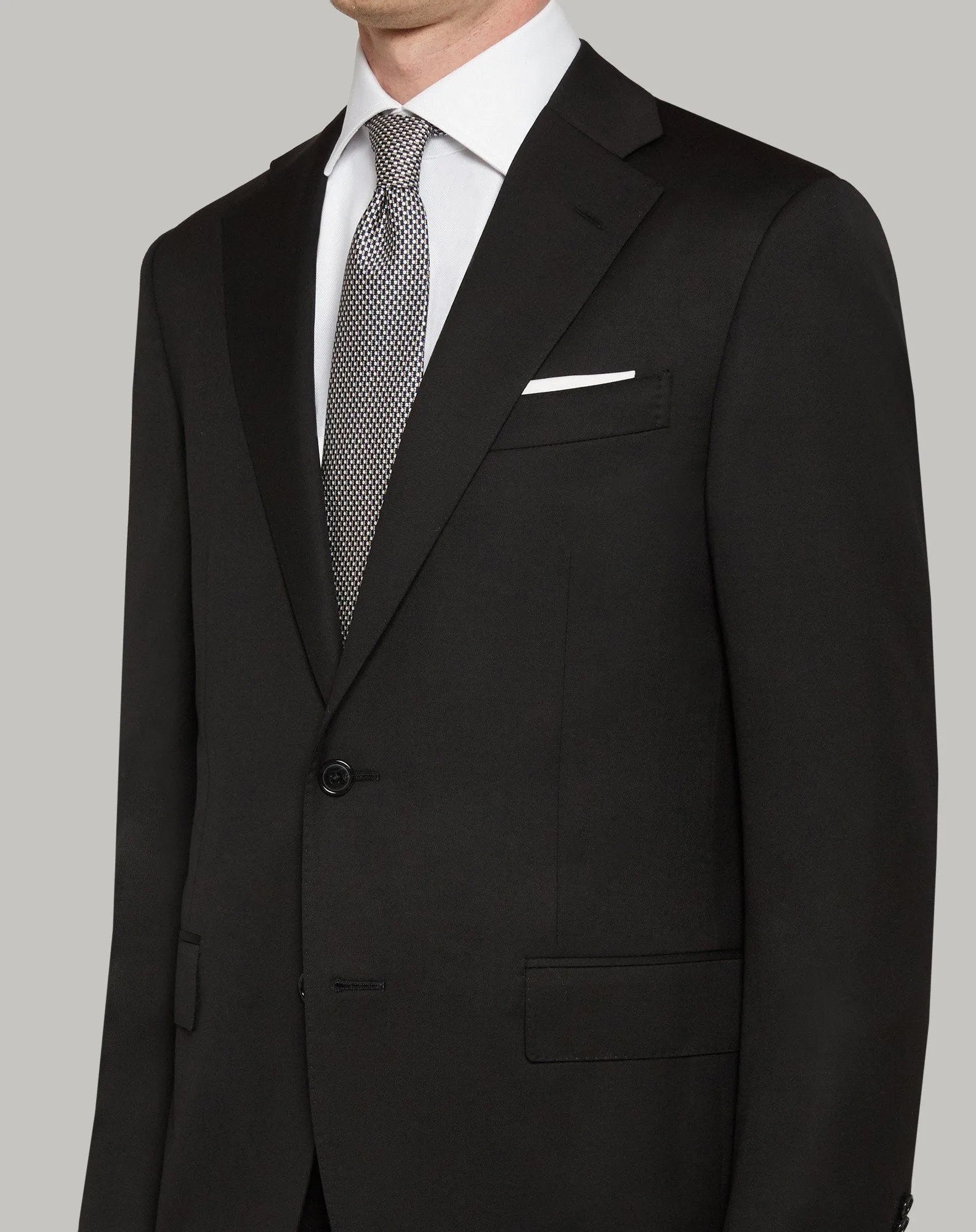 CORNELIANI Twill Super 130s Leader Suit BLACK REG - Henry Bucks
