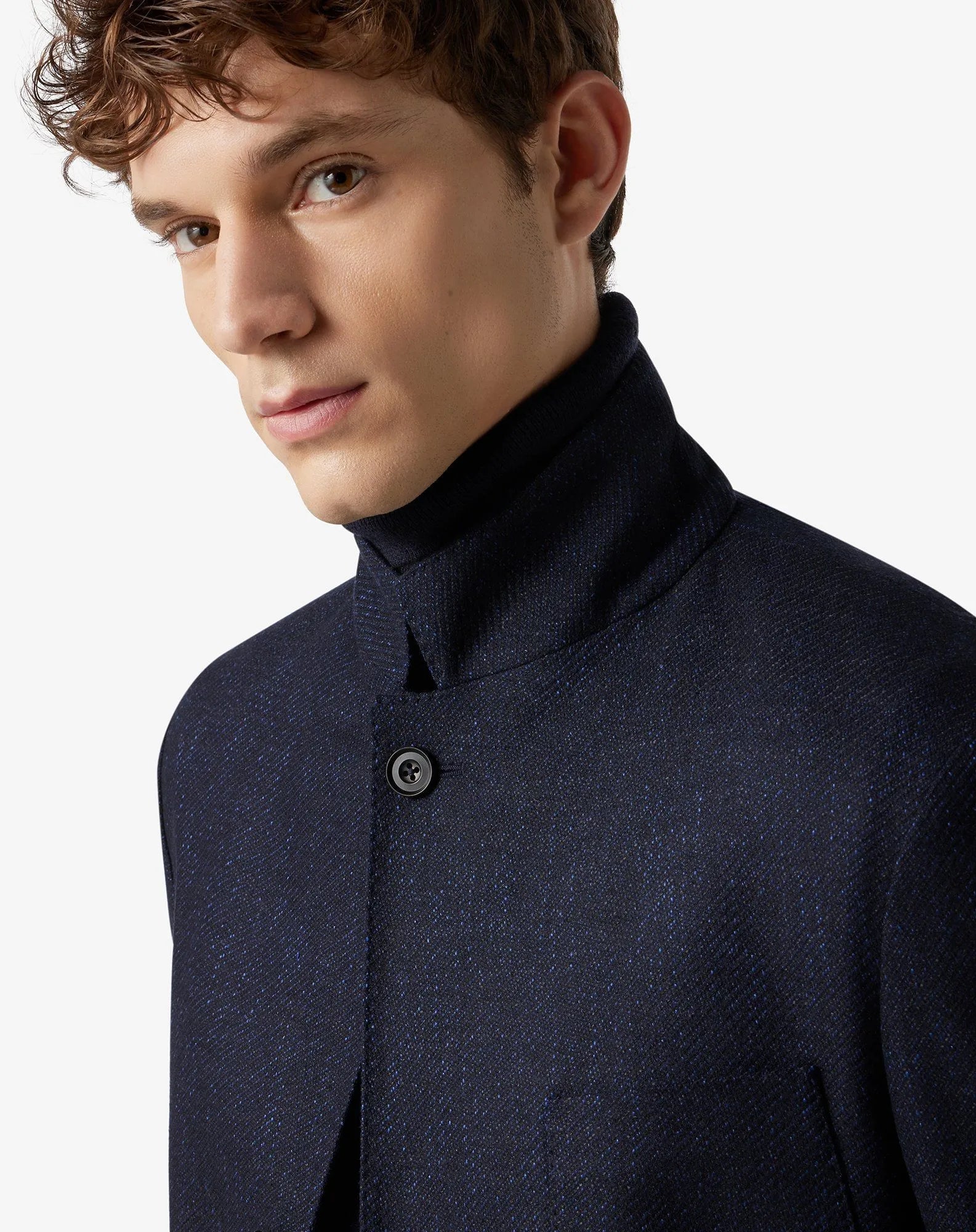CORNELIANI Virgin Wool Jacket NAVY - Henry Bucks