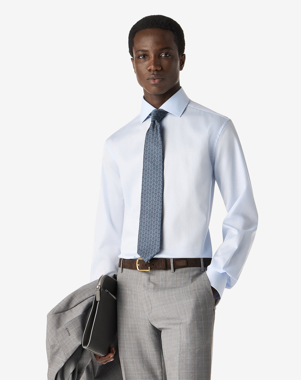 CORNELIANI Wrinkle Free Shirt SKY BLUE - Henry Bucks
