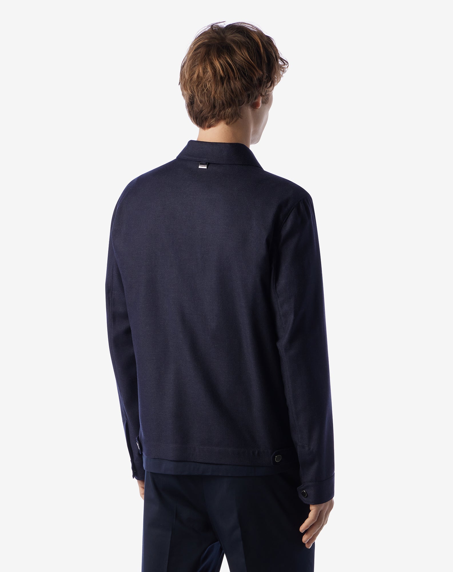 CORNELIANI Zip Up Shirt Jacket NAVY REG - Henry Bucks