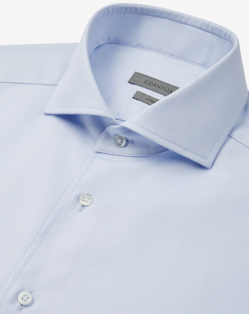 Corneliani Fine Twill Shirt in BLUE/SKY