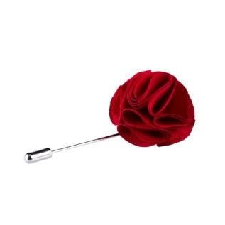 CUDWORTH Flower Lapel Pin DARK RED - Henry Bucks