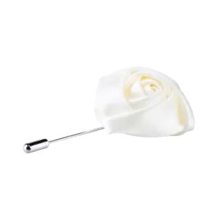 CUDWORTH Rose Lapel Pin WHITE - Henry Bucks