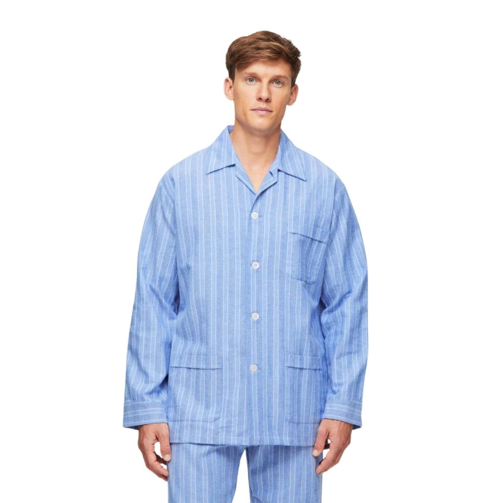 DEREK ROSE Arran Men's Pyjama Set BLUE - Henry Bucks