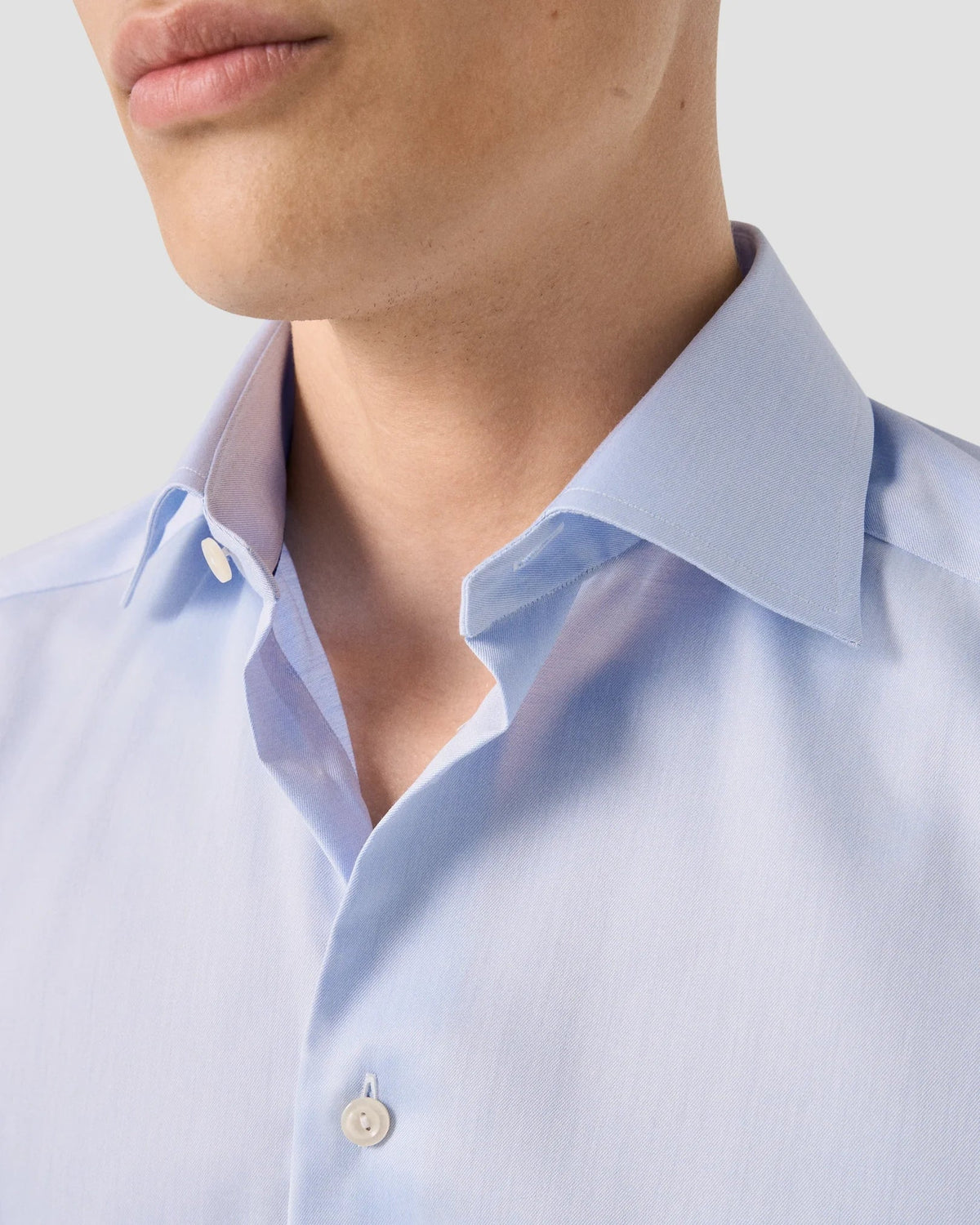 ETON Signature Twill Double Cuff Shirt SKY - Henry Bucks