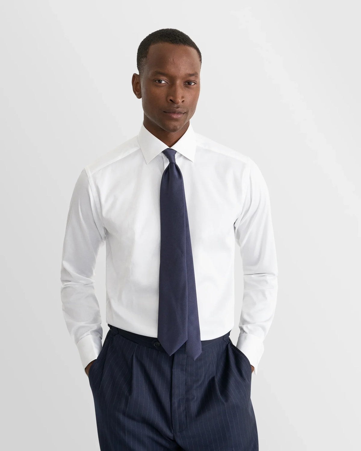 ETON Signature Twill Double Cuff Shirt WHITE - Henry Bucks