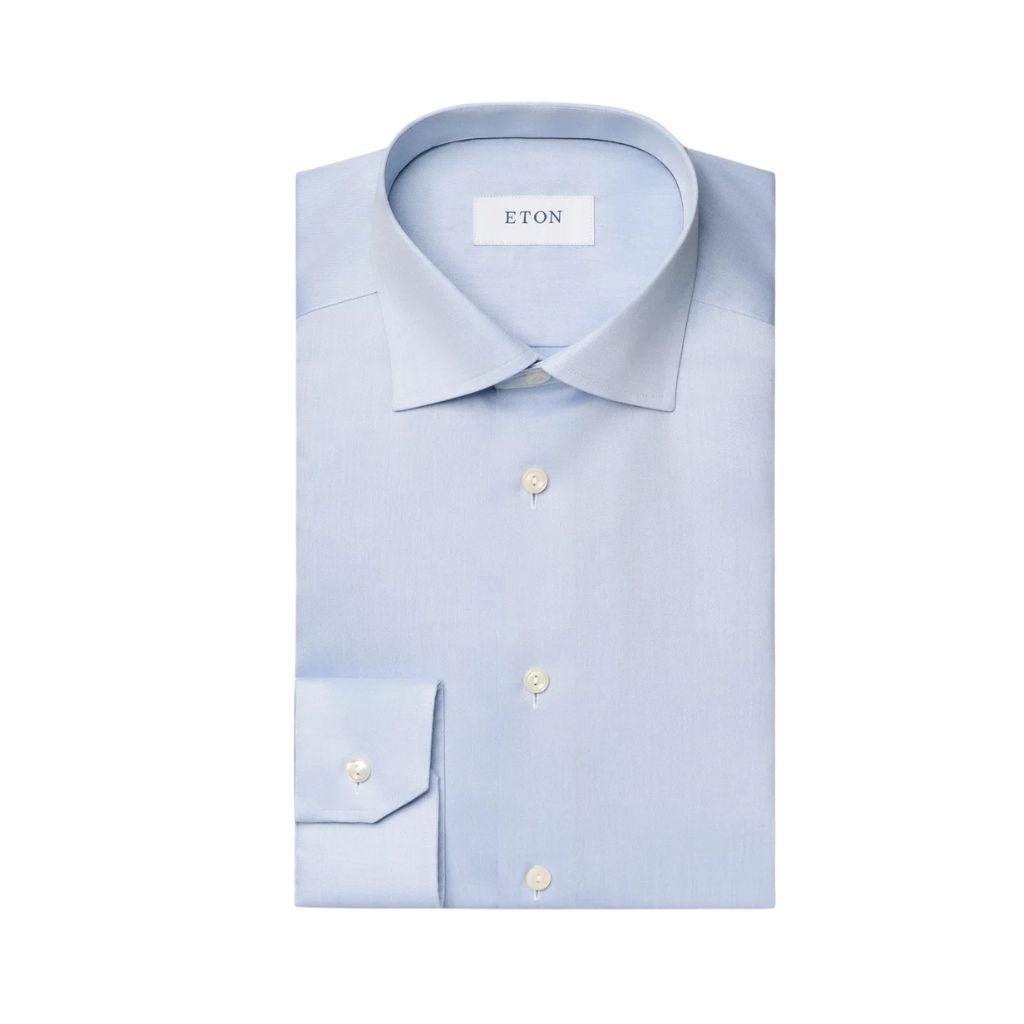 ETON Signature Twill Shirt BLUE - Henry Bucks