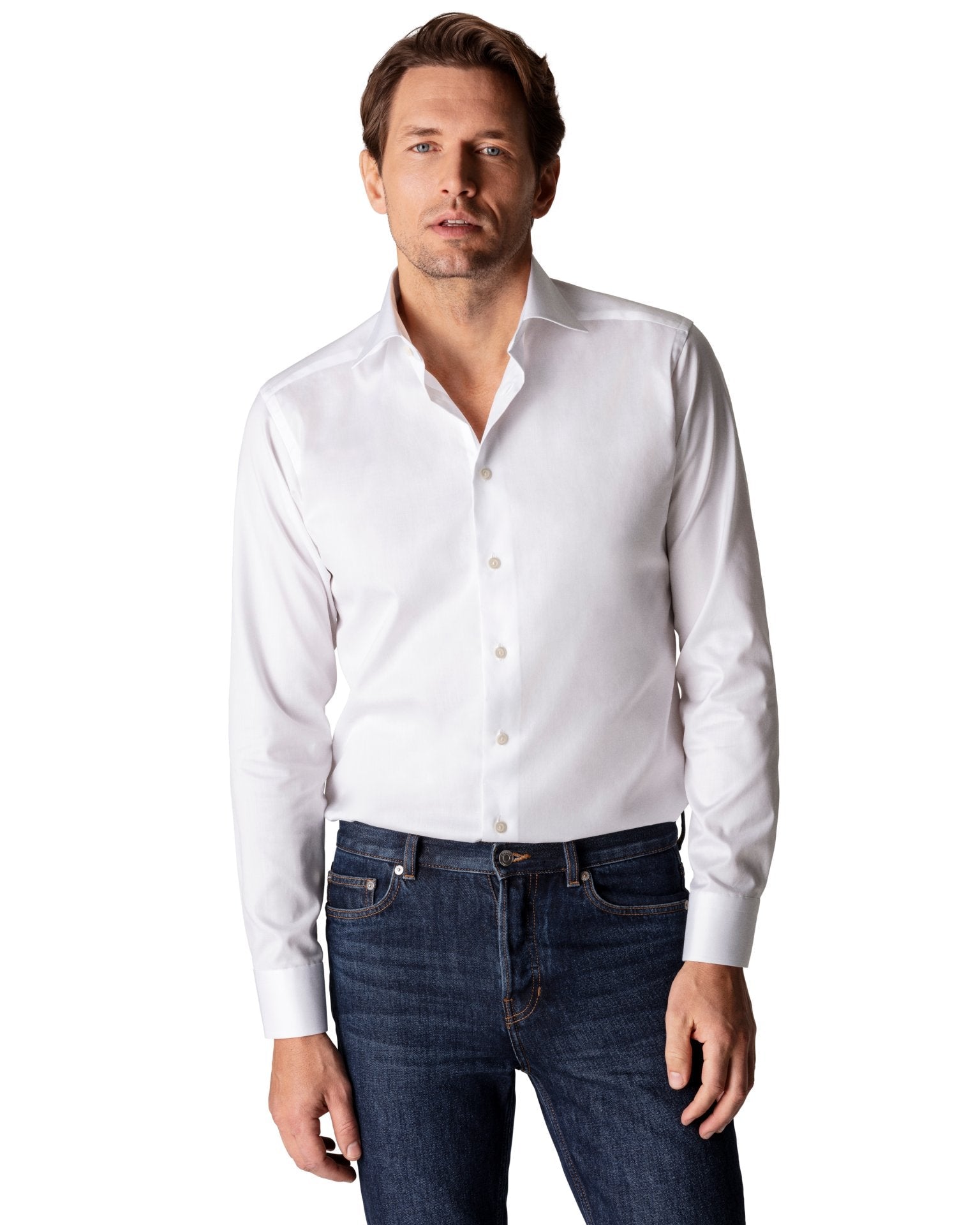 ETON Signature Twill Shirt WHITE - Henry BucksShirts0101467 - WHTE - SC - TAIL - 38