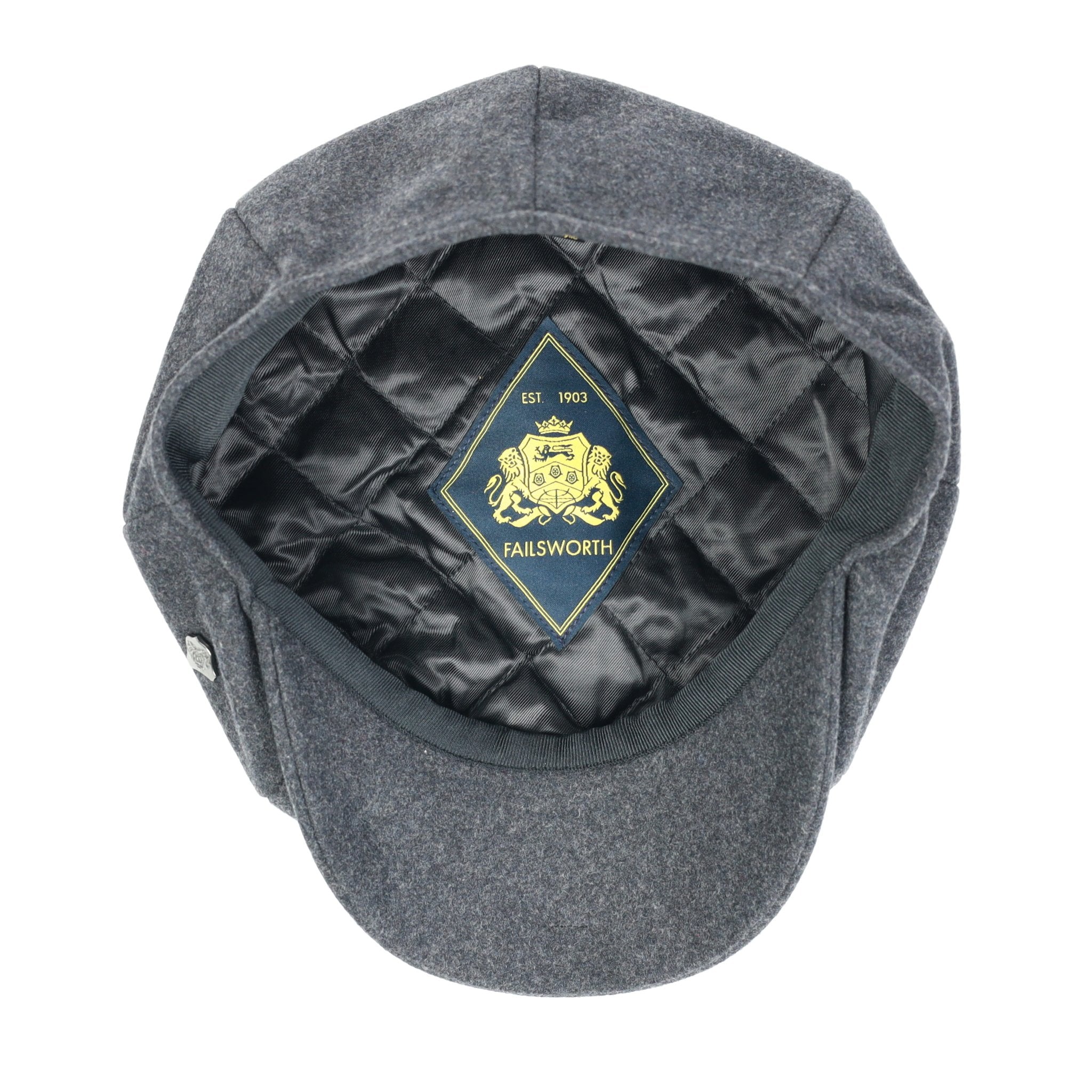 FAILSWORTH Alfie Melton Baker Boy Cap GREY - Henry Bucks