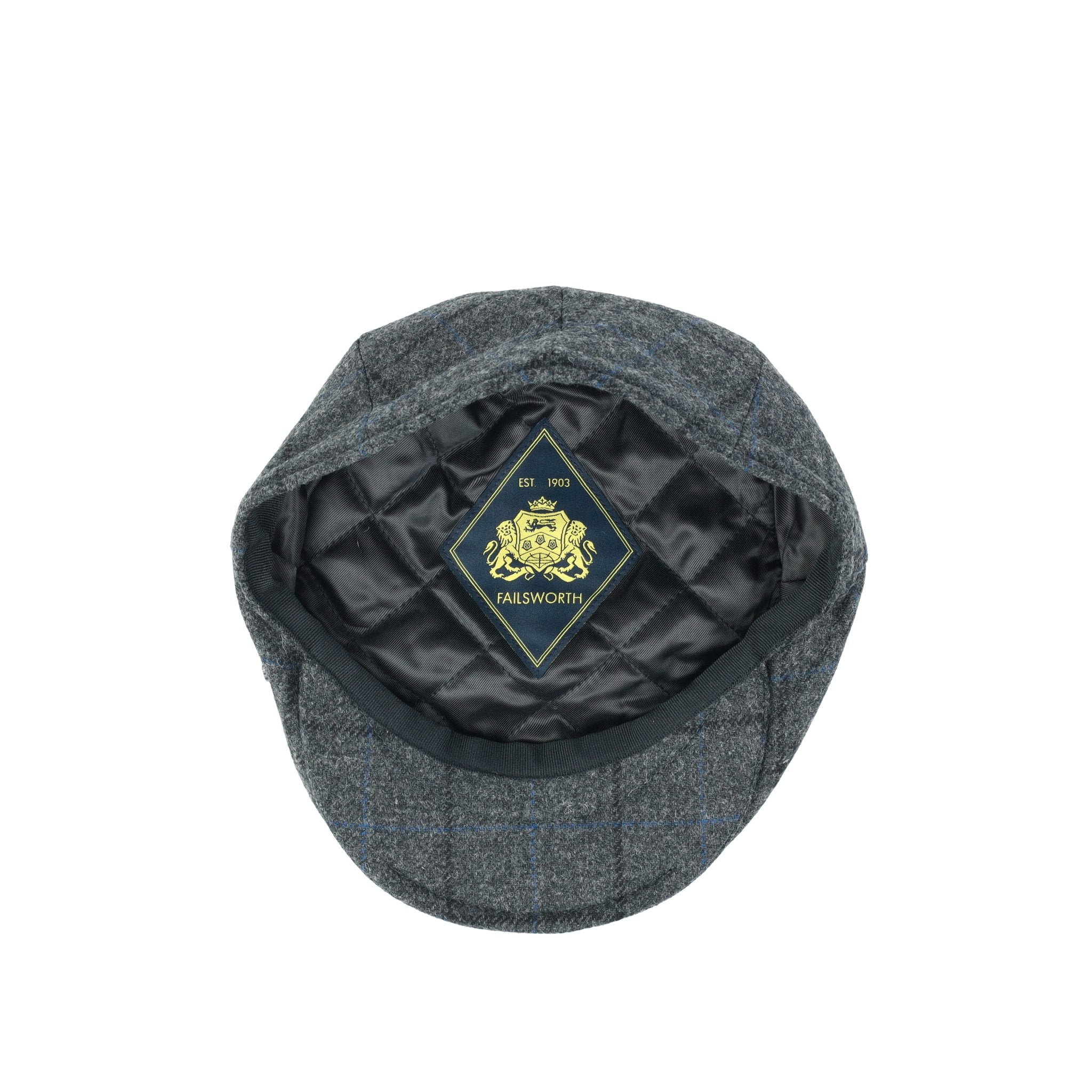 FAILSWORTH Cambridge Cheesecutter Cap BLACK - Henry Bucks