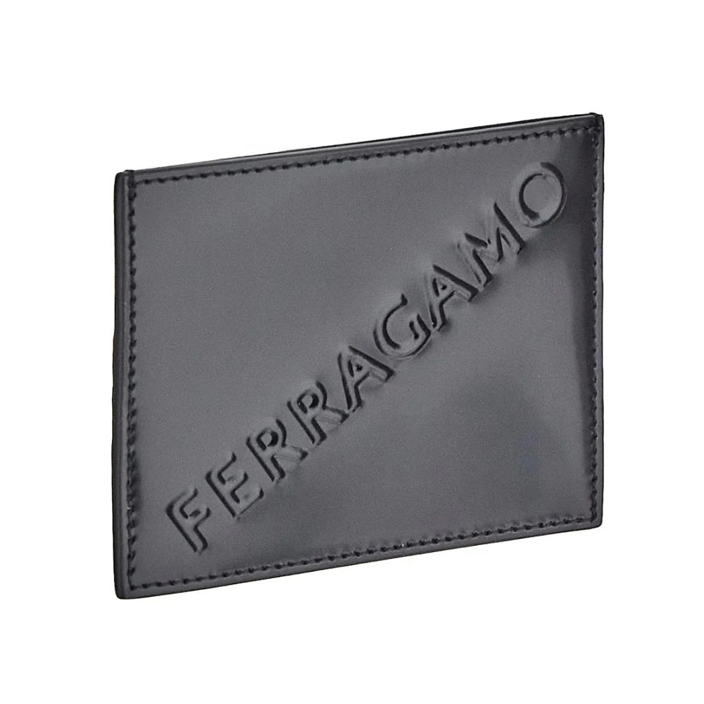 FERRAGAMO Man Card Holder BLACK - Henry Bucks