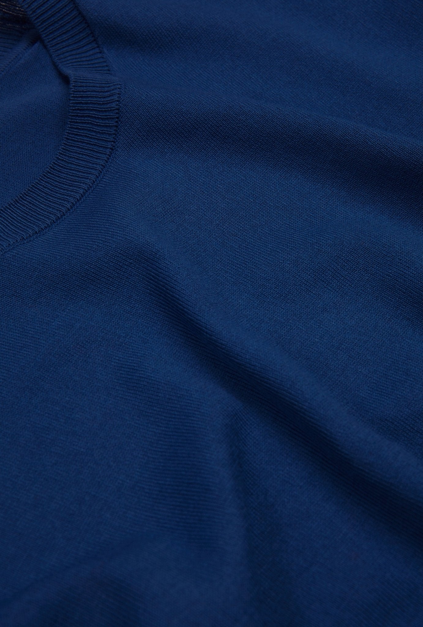 Ferrante Knitted Top Short Sleeve in JEAN - Henry BucksPolo38SS230087 - JEAN - 50