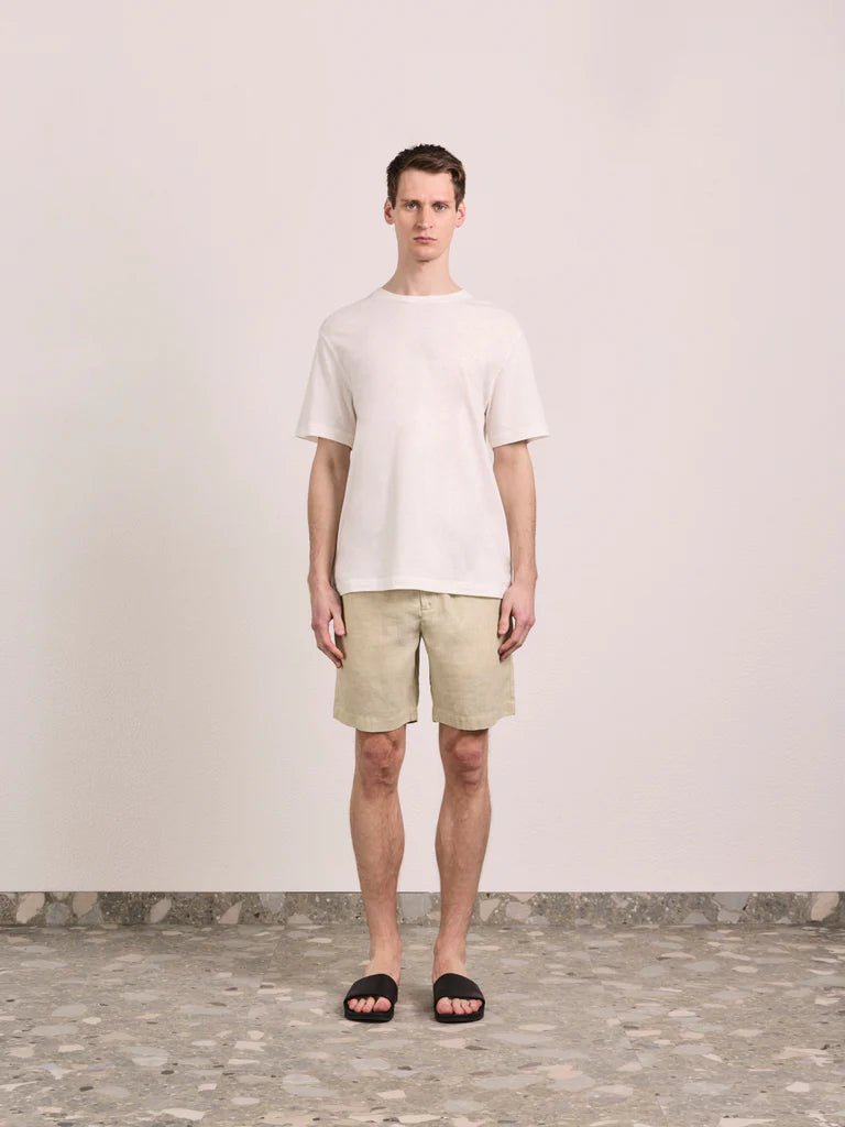 FRESCOBOL CARIOCA Felipe Linen Blend Shorts PALM GREEN - Henry Bucks