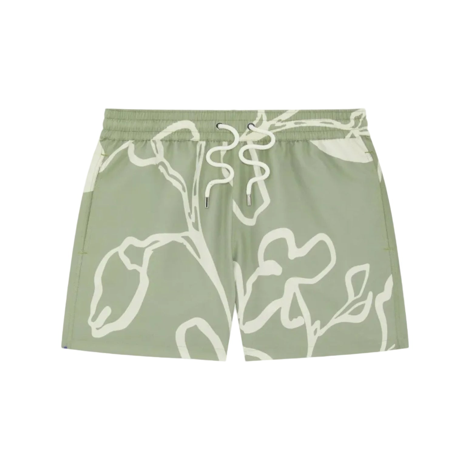 FRESCOBOL CARIOCA Rio Flor Print Swim Shorts PALM GREEN - Henry Bucks
