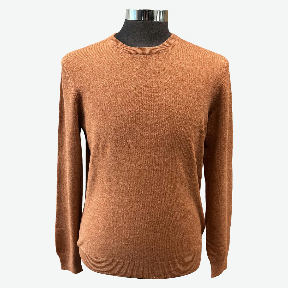 GRAN SASSO Cashmere Lana Crew Neck Knit RUST - Henry Bucks