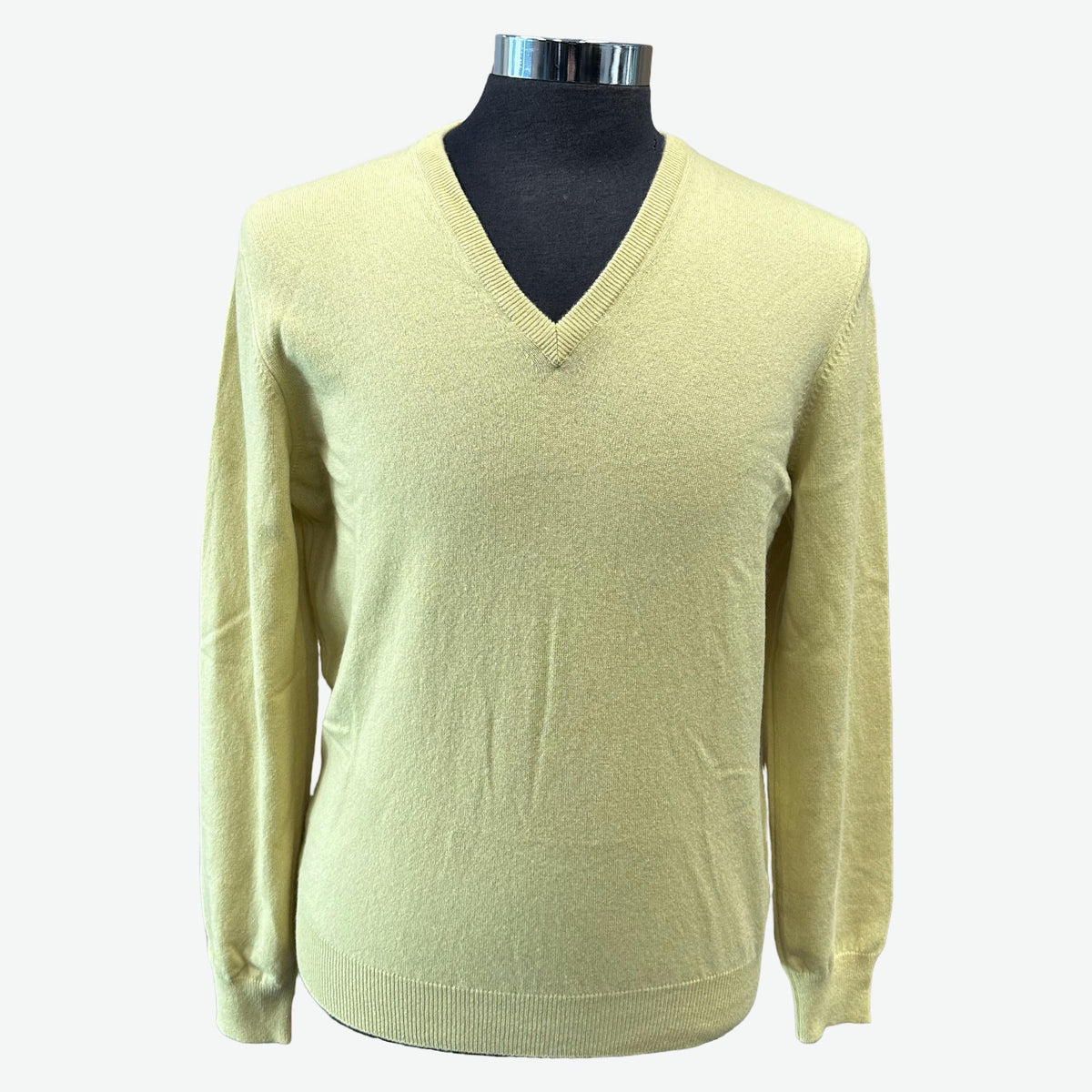 GRAN SASSO Cashmere V Neck Knit YELLOW - Henry Bucks