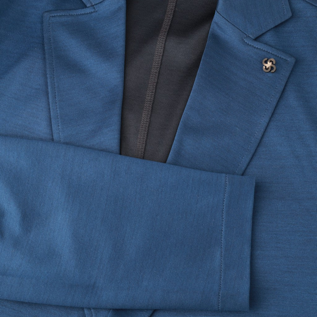 GRAN SASSO Cotton Blazer NAVY - Henry Bucks