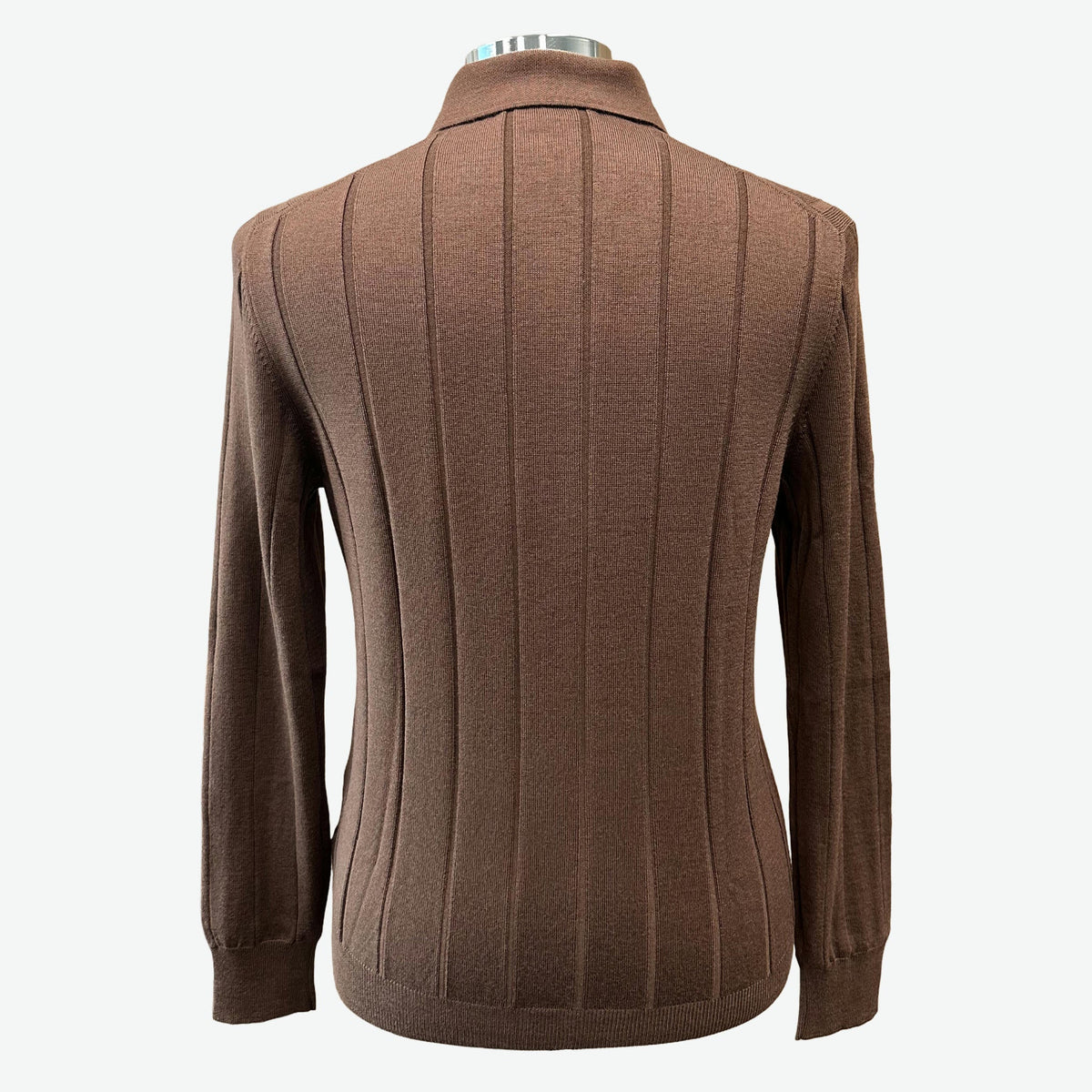 GRAN SASSO Merino Cardigan Knit BROWN - Henry Bucks