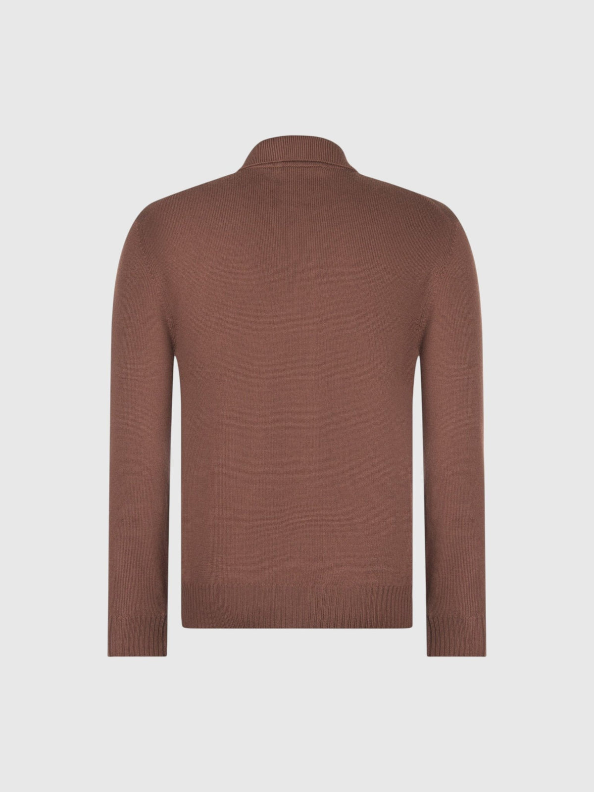 GRAN SASSO Merino Tennis Polo Knit BROWN - Henry Bucks