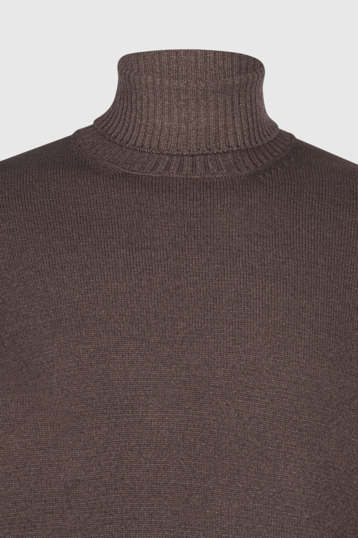 GRAN SASSO Merino Turtleneck Knit BROWN - Henry Bucks