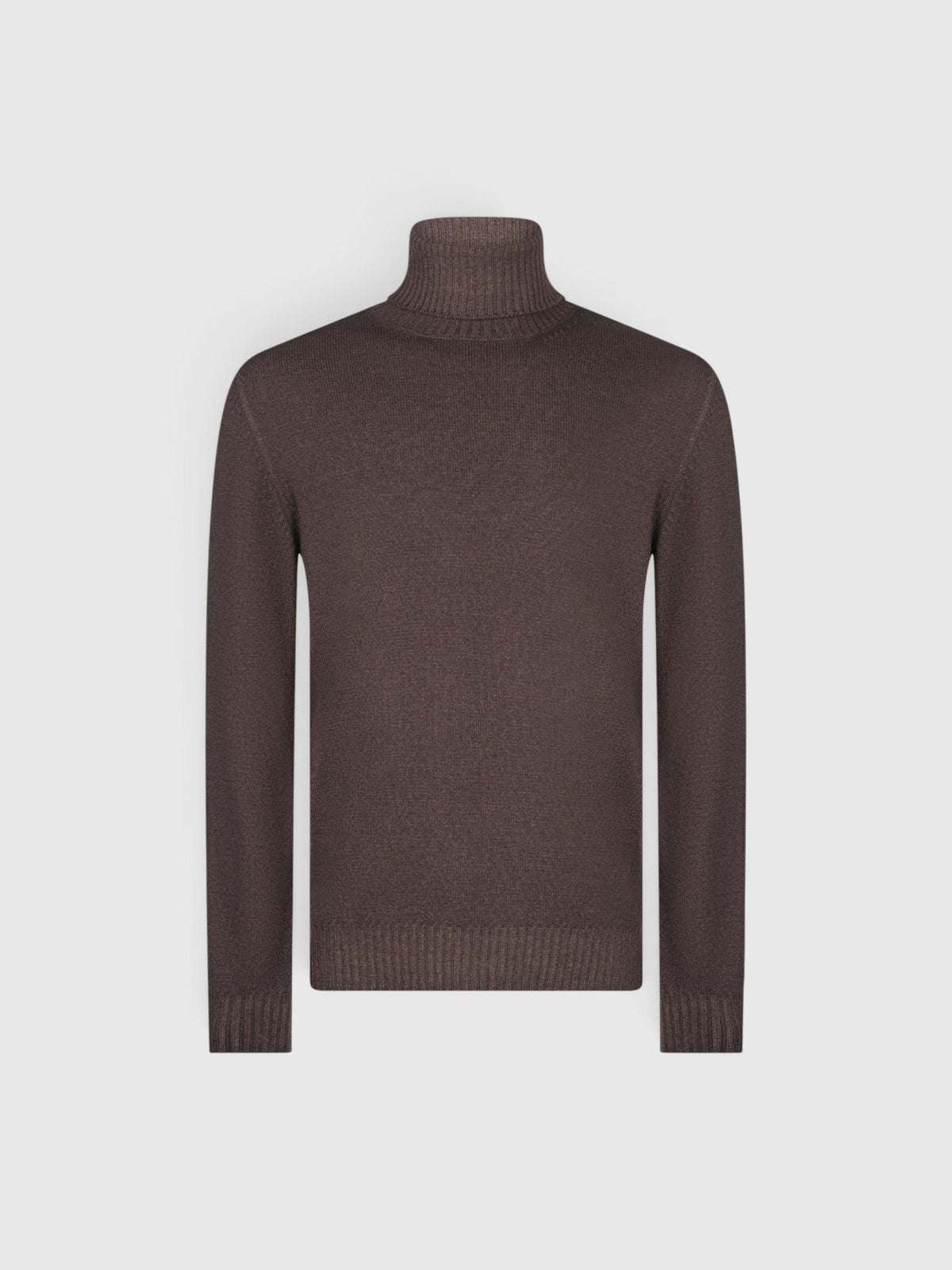 GRAN SASSO Merino Turtleneck Knit BROWN - Henry Bucks
