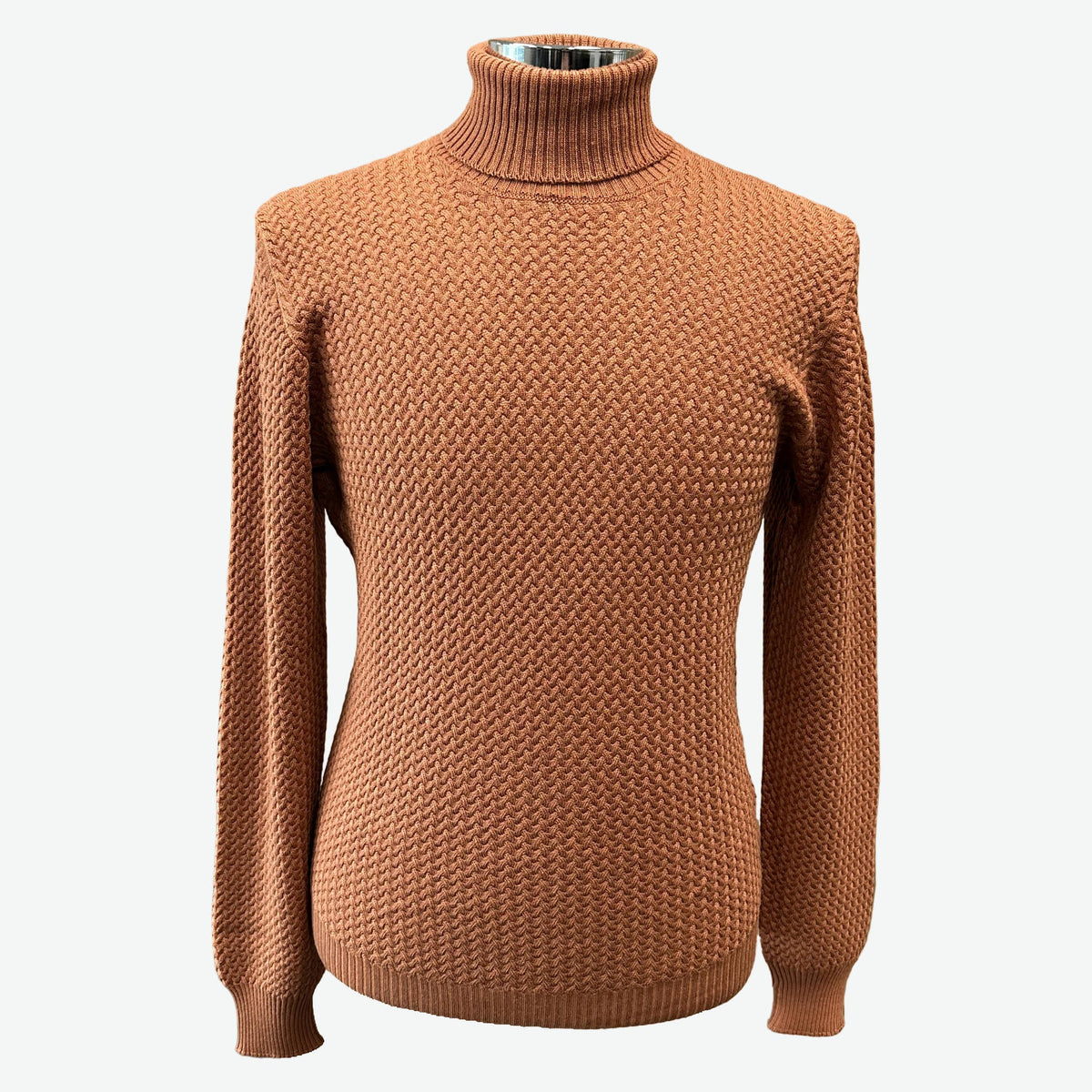 GRAN SASSO Merino Turtleneck Knit RUST - Henry Bucks