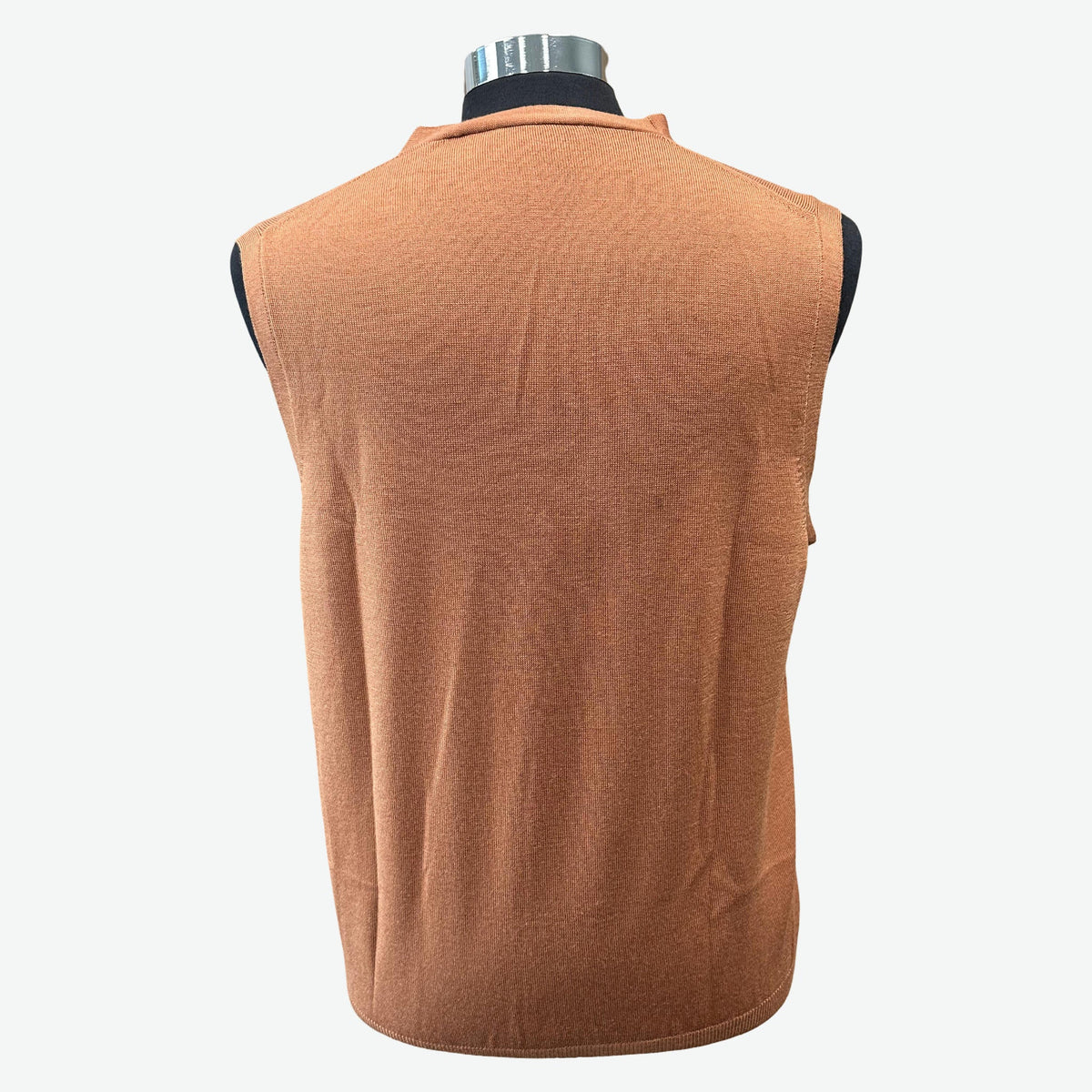 GRAN SASSO Merino Vest Cardigan Knit RUST - Henry Bucks
