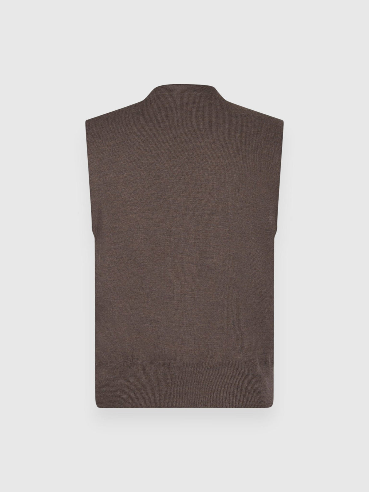 GRAN SASSO Merino Vest Knit BROWN - Henry Bucks