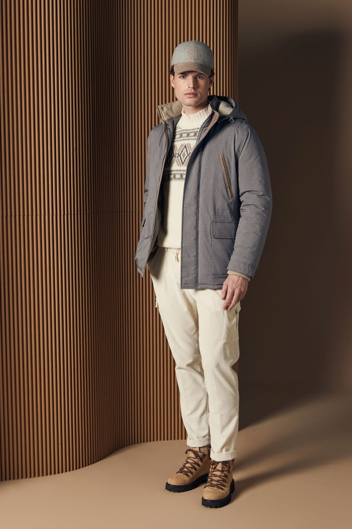 GRAN SASSO Mock Neck Knit CREAM - Henry Bucks