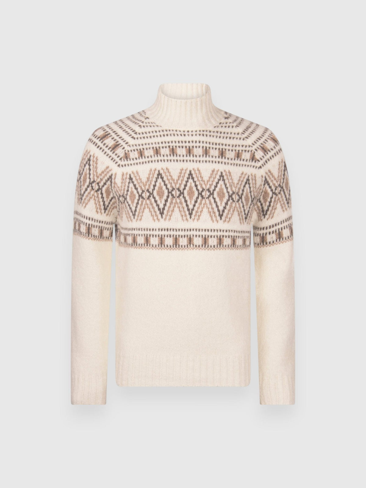 GRAN SASSO Mock Neck Knit CREAM - Henry Bucks