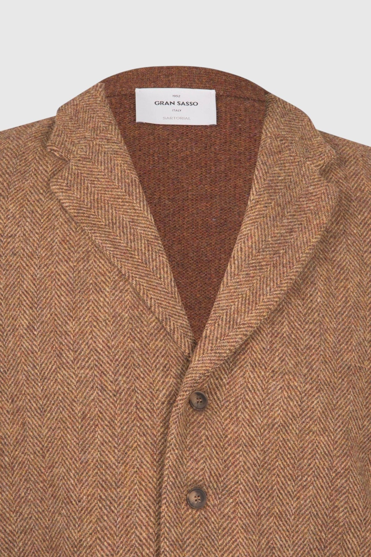 GRAN SASSO Satorial Shetland Wool Waistcoat RUST - Henry Bucks