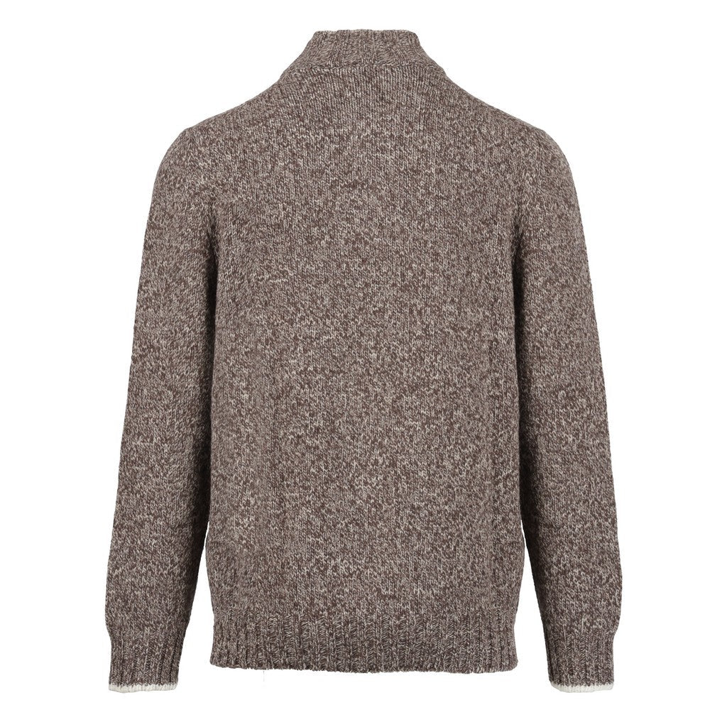 GRAN SASSO Wool Button Knit TAN - Henry Bucks