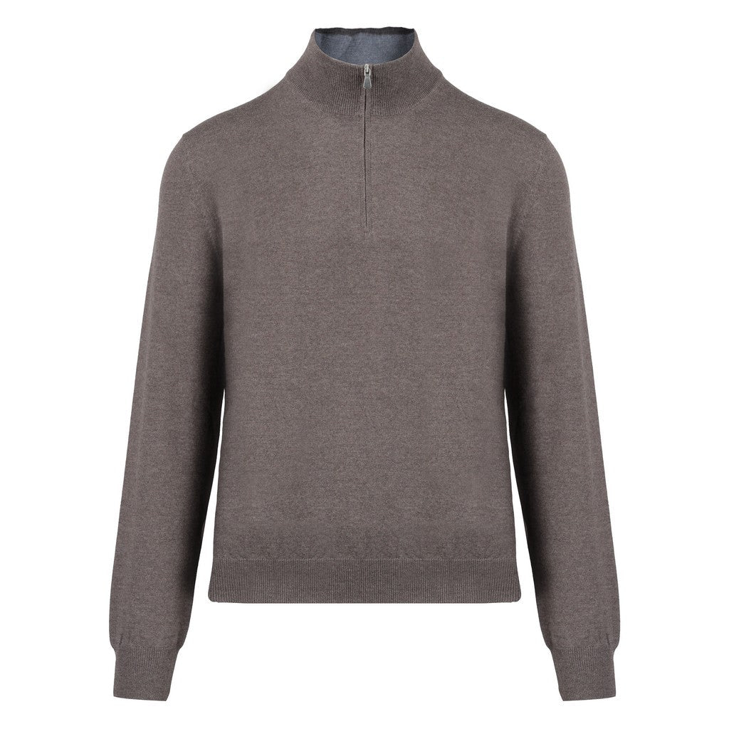 GRAN SASSO Wool Lupo Knit CHOCOLATE - Henry Bucks