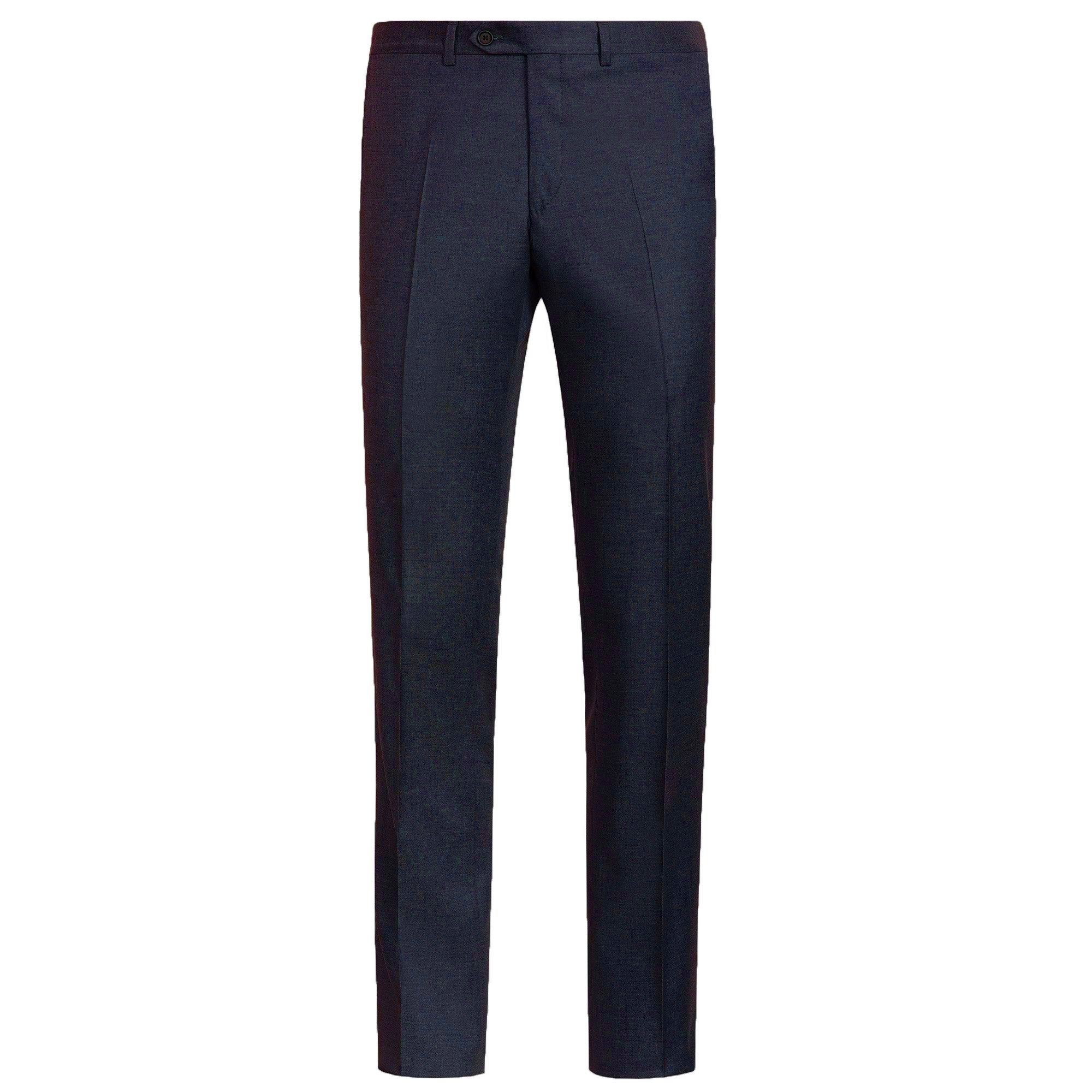 HB TWILL WOOL FF TROUSER CHARCOAL REG - Henry BucksTrouser - Formal3400636 - CHCL - R - 52