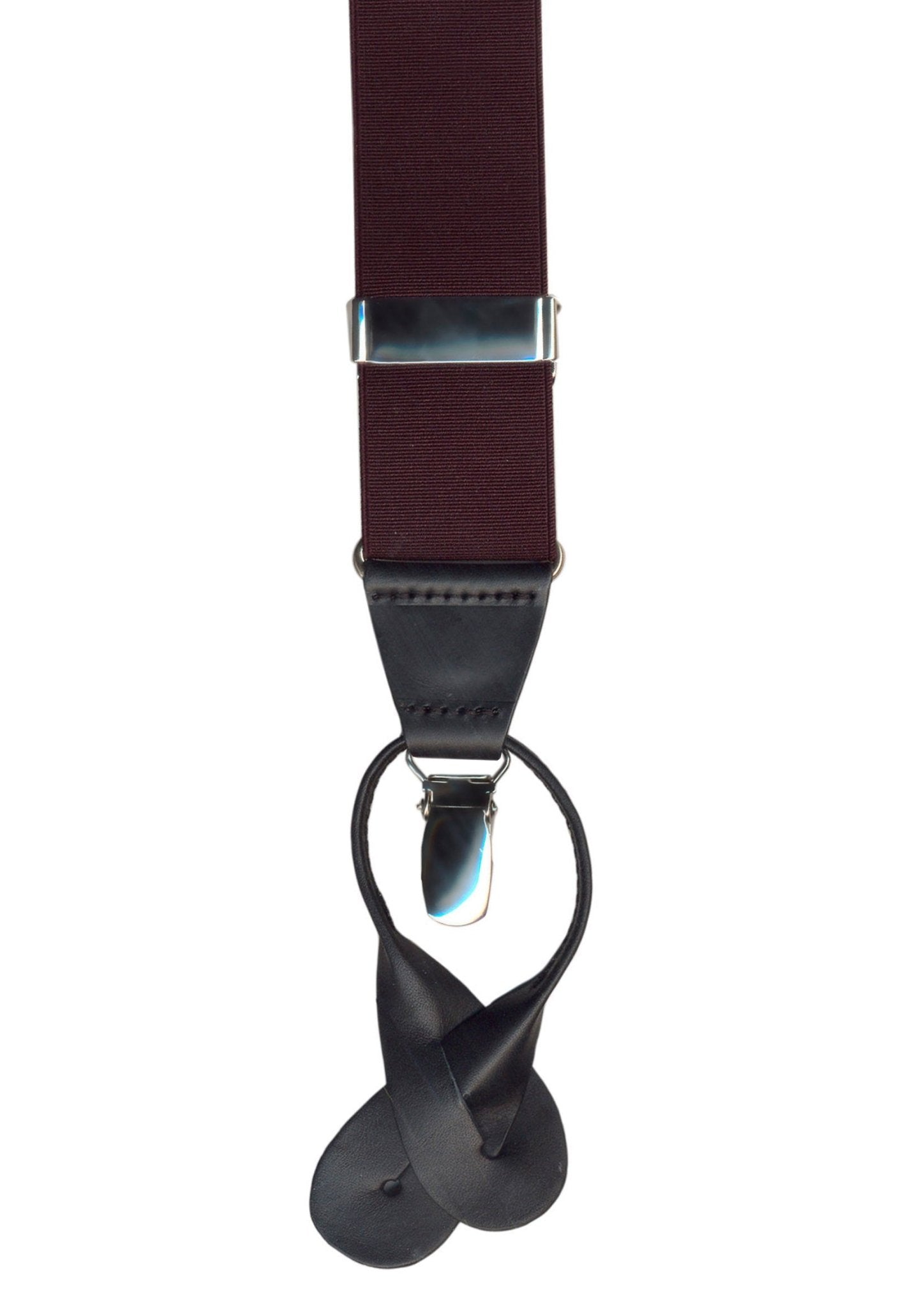 HENERY SARTORIAL x LEYVA Braces with Loops & Clips BURGUNDY - Henry BucksBraces52BSR0008 - BURG - OSFM