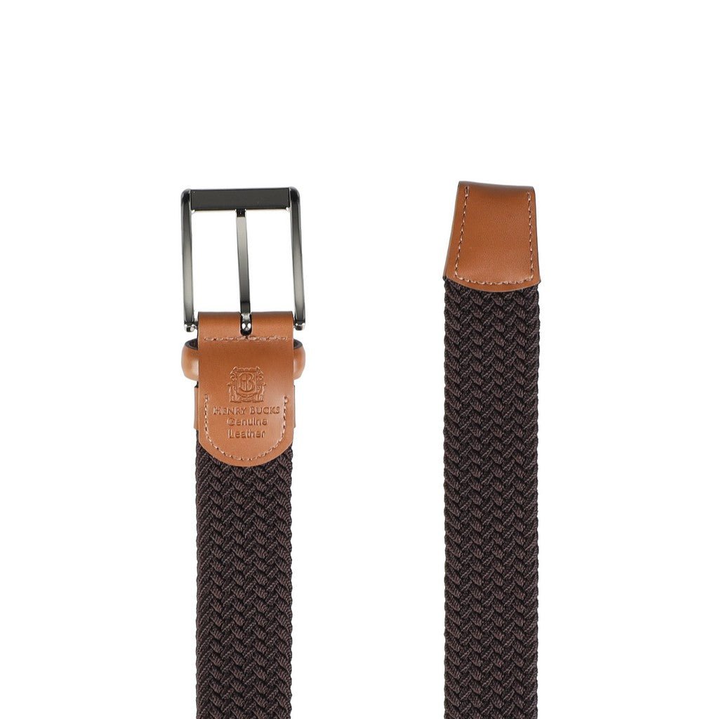 HENRY BUCKS Braided Belt BROWN - Henry Bucks