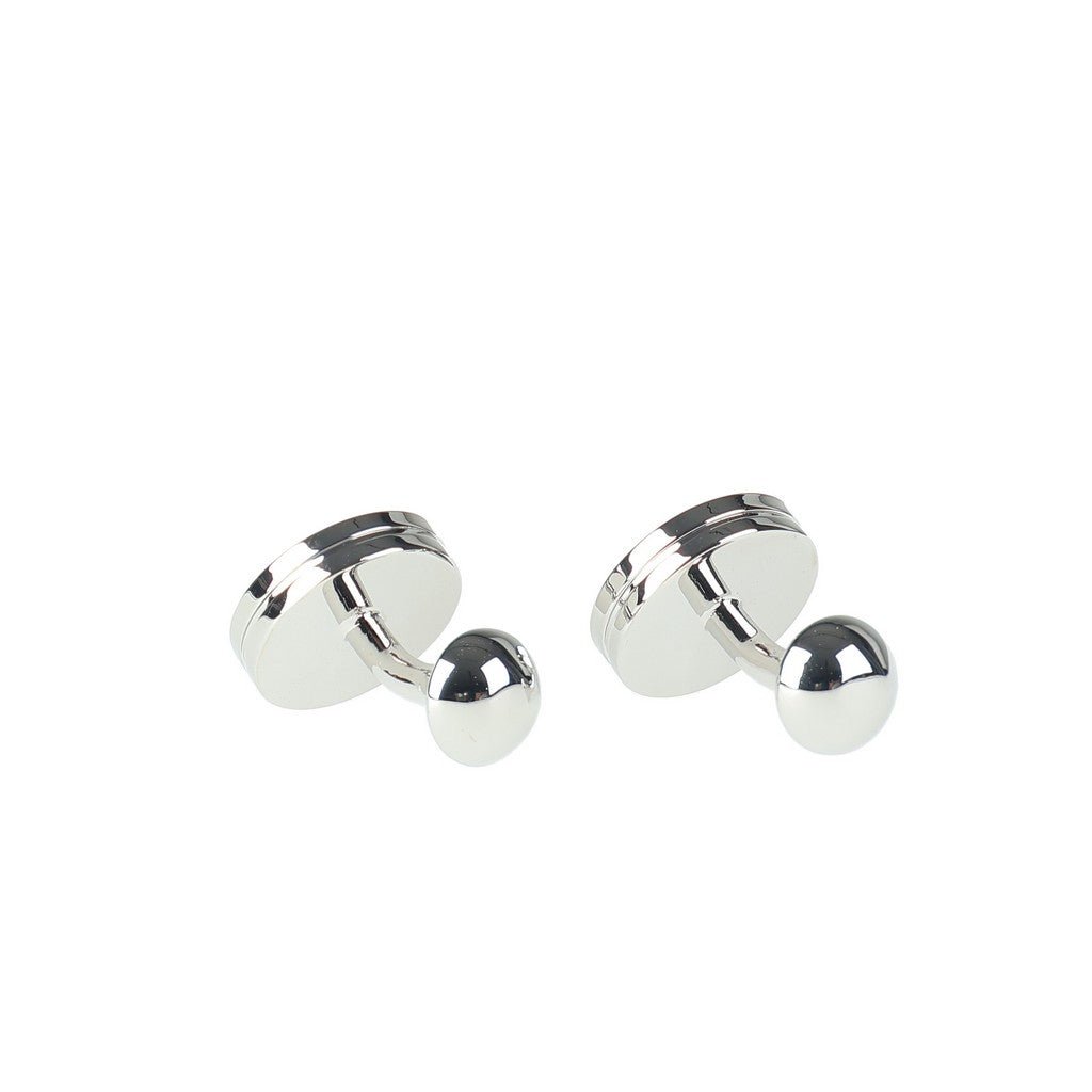 HENRY BUCKS Brass Cufflink SILVER/BLACK - Henry Bucks