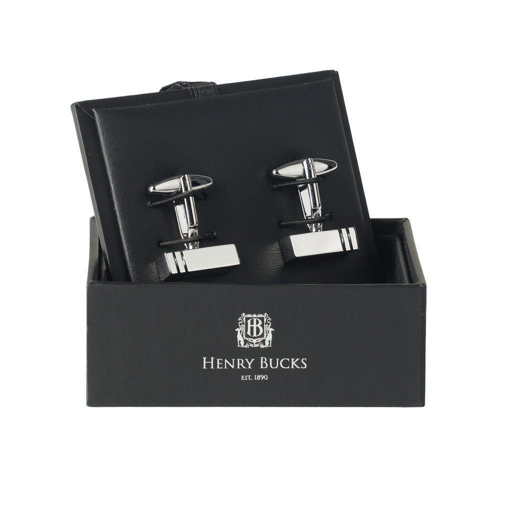 HENRY BUCKS Brass Cufflink SILVER - Henry Bucks