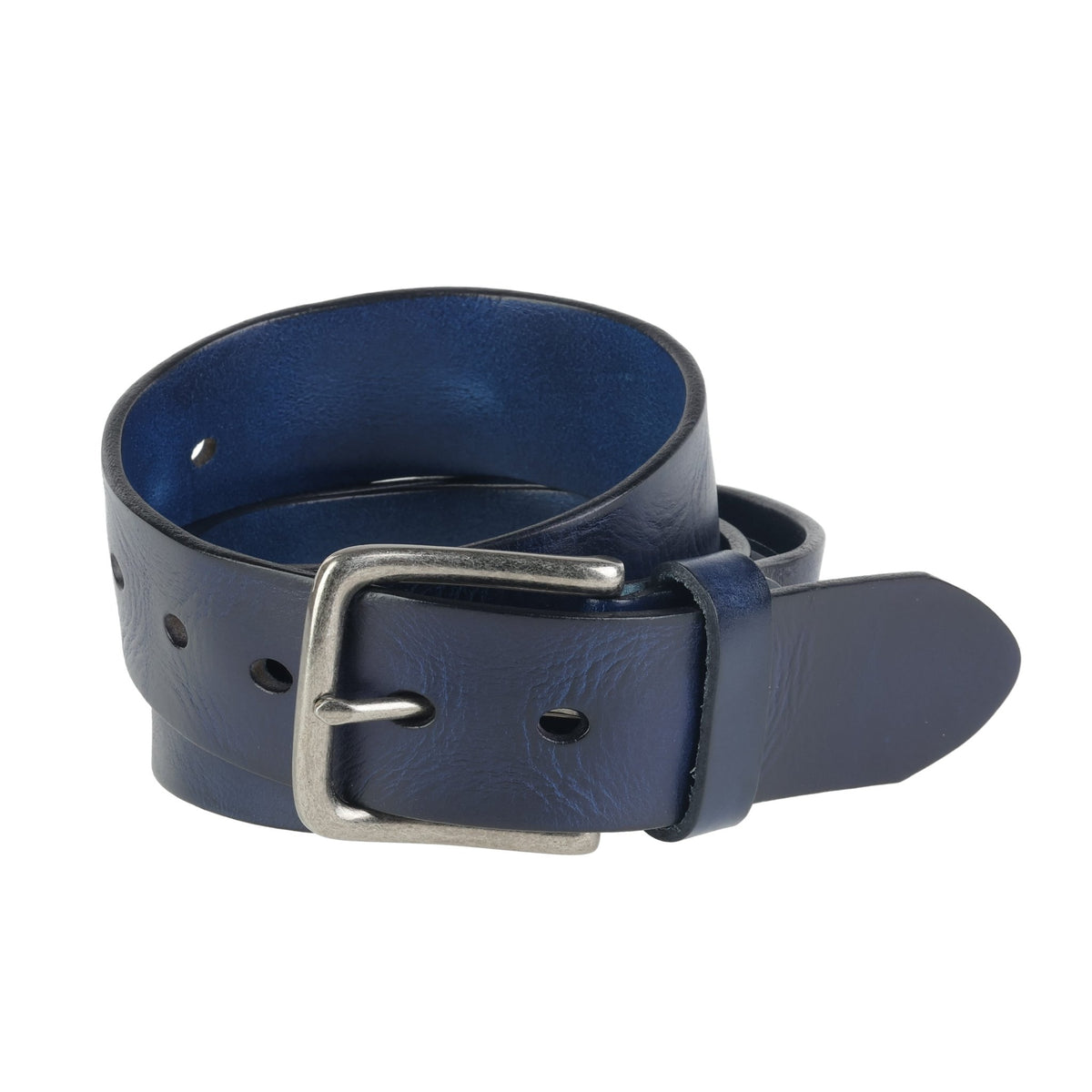 HENRY BUCKS Cowhide Leather Belt NAVY - Henry Bucks