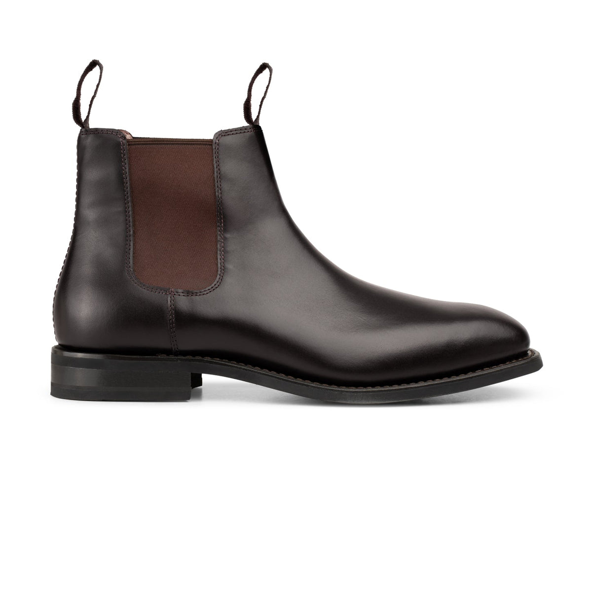HENRY BUCKS Melbourne Chelsea Boot Leather Sole DARK BROWN - Henry Bucks