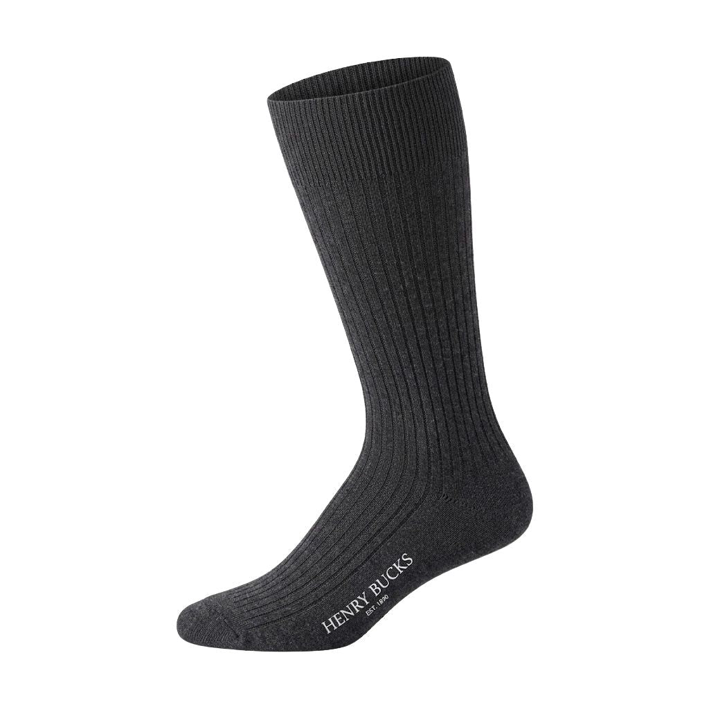 HENRY BUCKS Merino Business Socks 3 Pack CHARCOAL - Henry Bucks