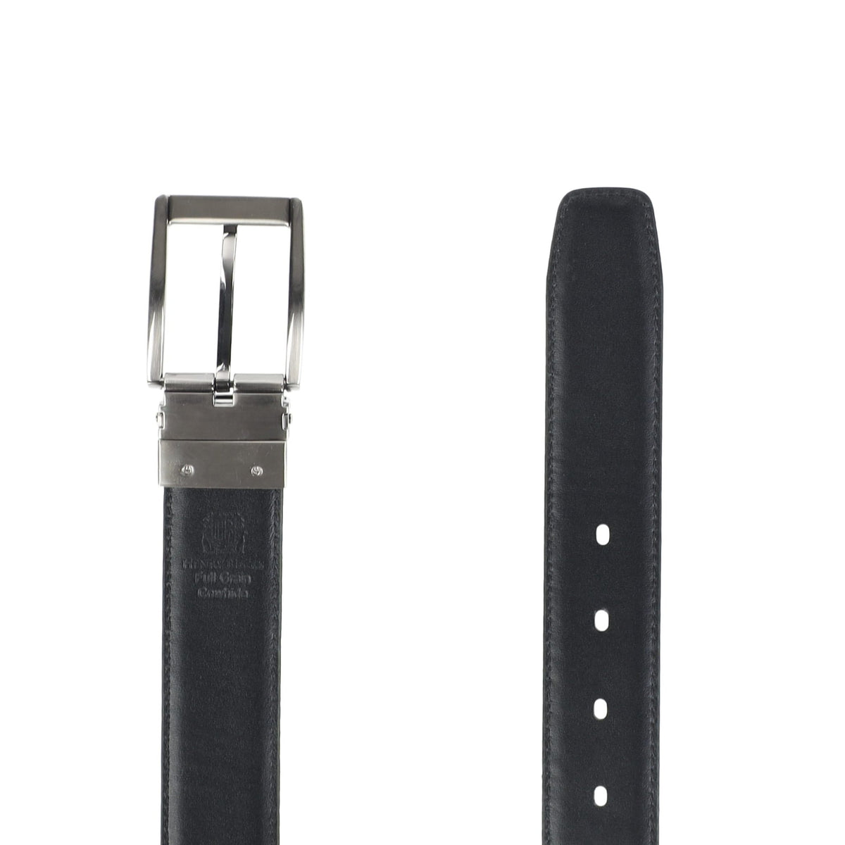 HENRY BUCKS Mock Crocodile Belt NAVY - Henry Bucks