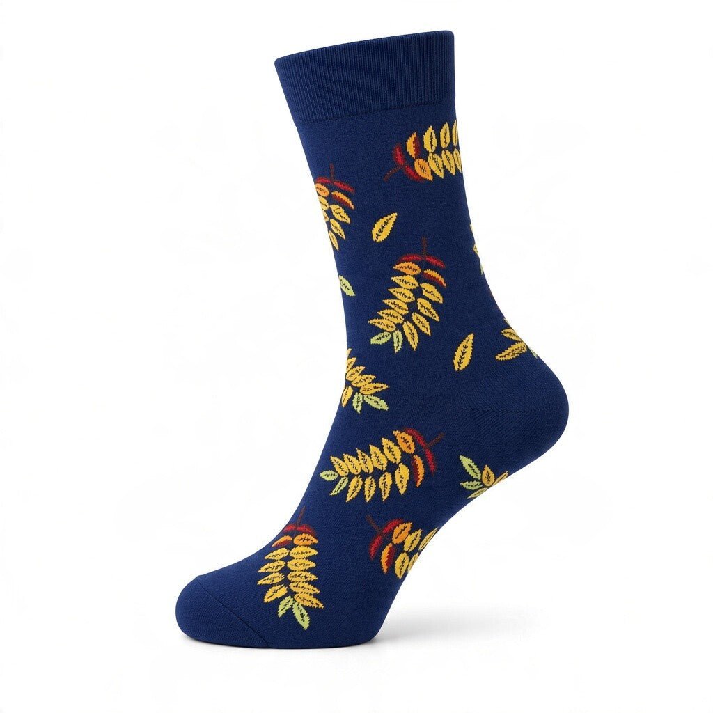 HENRY BUCKS Novelty Cotton Socks NAVY - Henry Bucks