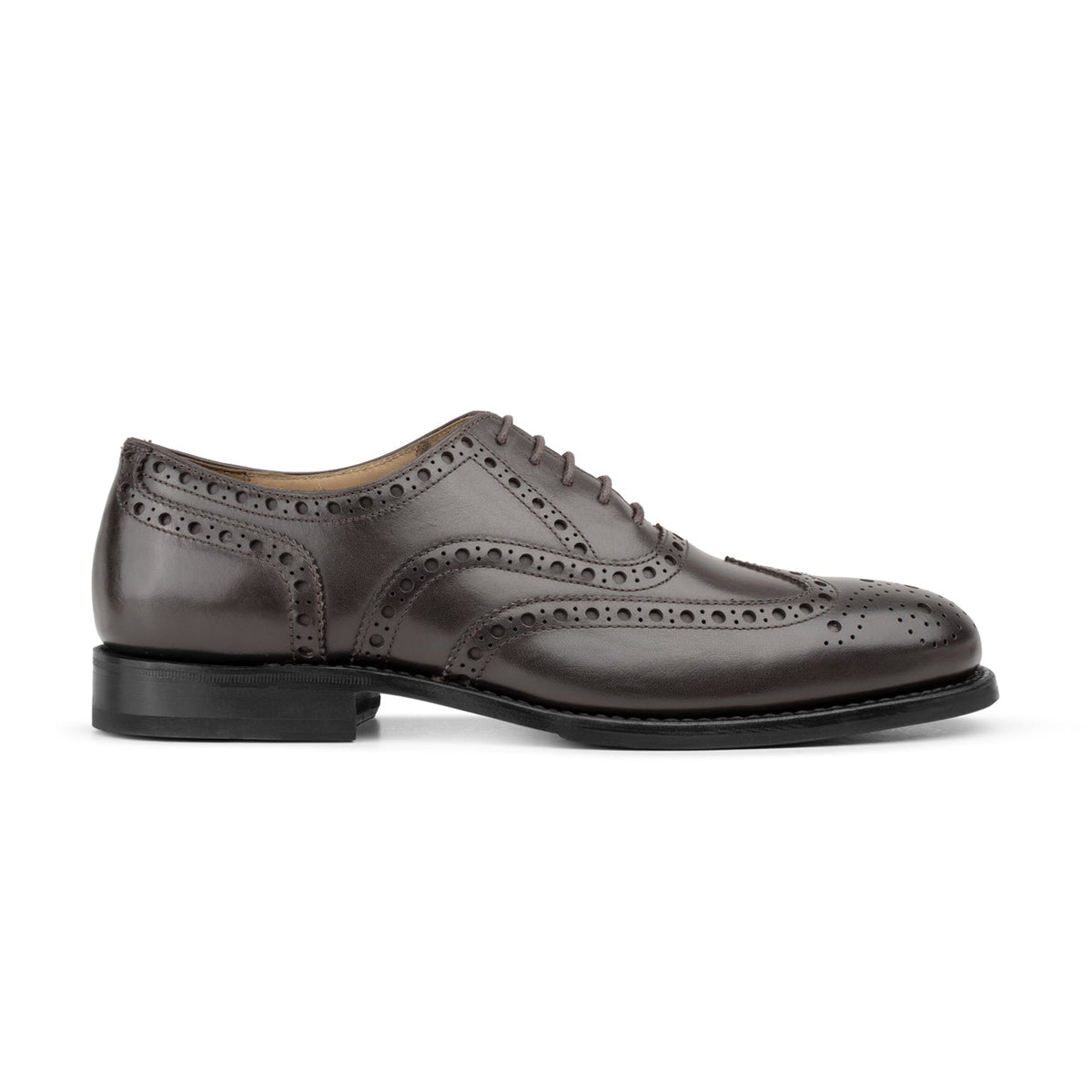 HENRY BUCKS Oxford Brogue Leather Sole DARK BROWN - Henry Bucks