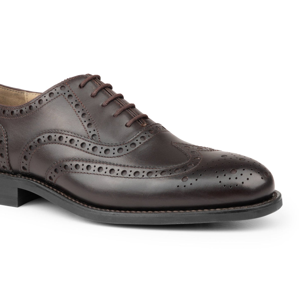 HENRY BUCKS Oxford Brogue Rubber Sole DARK BROWN - Henry Bucks