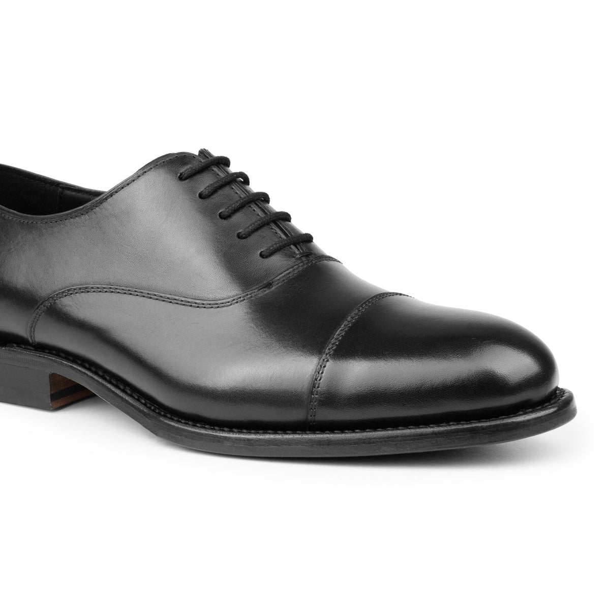 HENRY BUCKS Oxford Toe Cap G-Fit Leather Sole BLACK - Henry Bucks