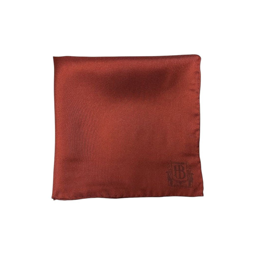 HENRY BUCKS Plain Crest Pocket Square BURGUNDY - Henry Bucks
